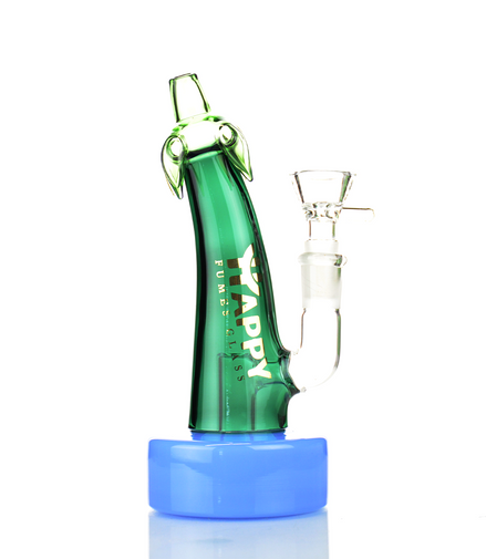 7" Eggplant Water Pipe with Shower and 14mm Male Bowl