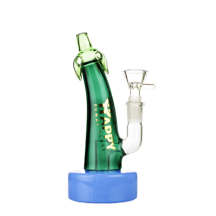 7" Eggplant Water Pipe with Shower and 14mm Male Bowl