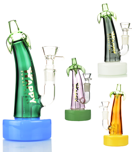 7" Eggplant Water Pipe with Shower and 14mm Male Bowl