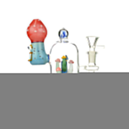 8" Mushroom Land Water Pipe with 14mm Male Bowl