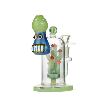 8" Mushroom Land Water Pipe with 14mm Male Bowl