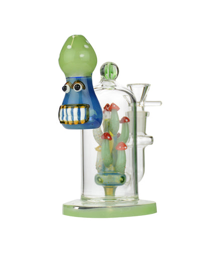 8" Mushroom Land Water Pipe with 14mm Male Bowl