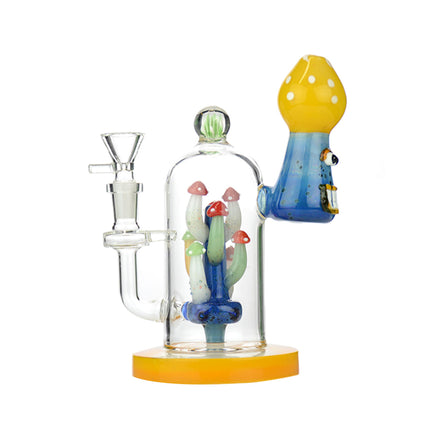 8" Mushroom Land Water Pipe with 14mm Male Bowl
