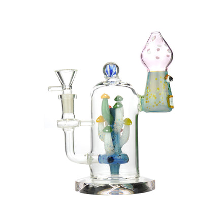 8" Mushroom Land Water Pipe with 14mm Male Bowl