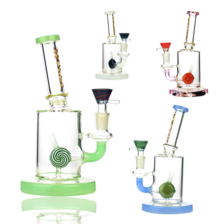 8" Candy Shower Water Pipe with 14mm Male Bowl