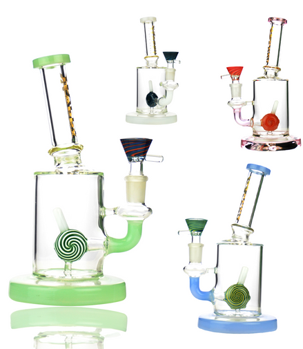 8" Candy Shower Water Pipe with 14mm Male Bowl