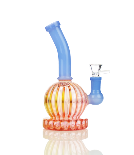 7" Water Pipe Bong Golden Base with 14mm Male Bowl