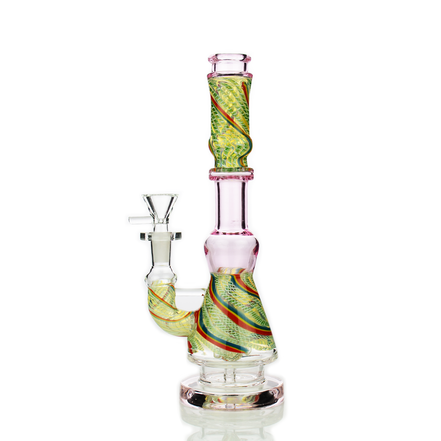 11" Twisting Inside Conical Base Water Pipe with 14mm Male Bowl