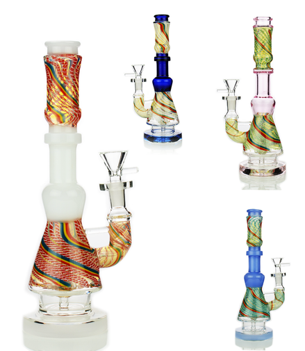 11" Twisting Inside Conical Base Water Pipe with 14mm Male Bowl