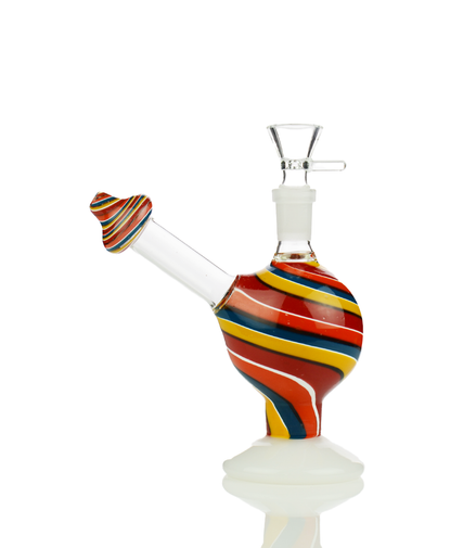 6" Water Pipe Reversal Art Sphere 14mm Male Bowl