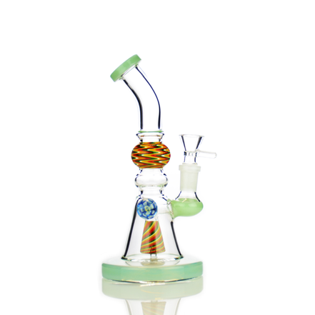 8" Reversal Bong with Flower Locket and 14mm Male Bowl