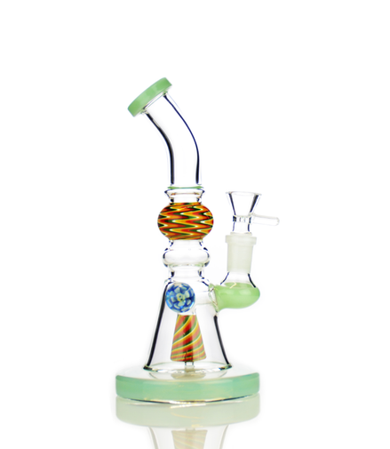 8" Reversal Bong with Flower Locket and 14mm Male Bowl