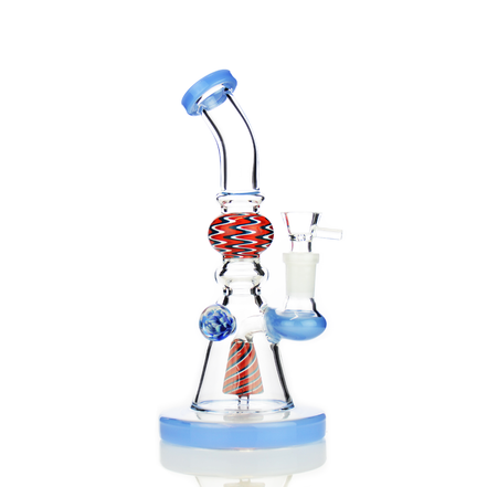 8" Reversal Bong with Flower Locket and 14mm Male Bowl