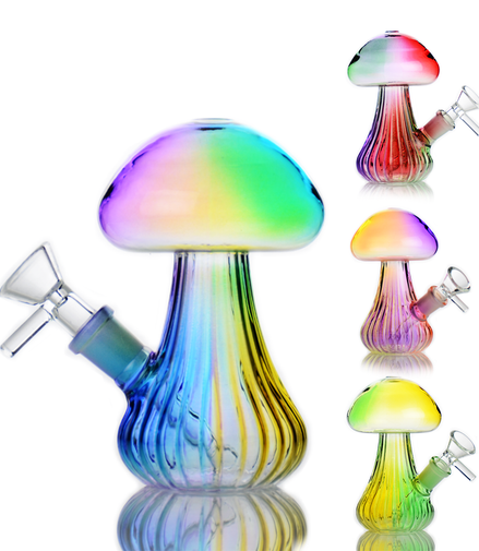 5" Mushroom Water Pipe with 14mm Male Bowl