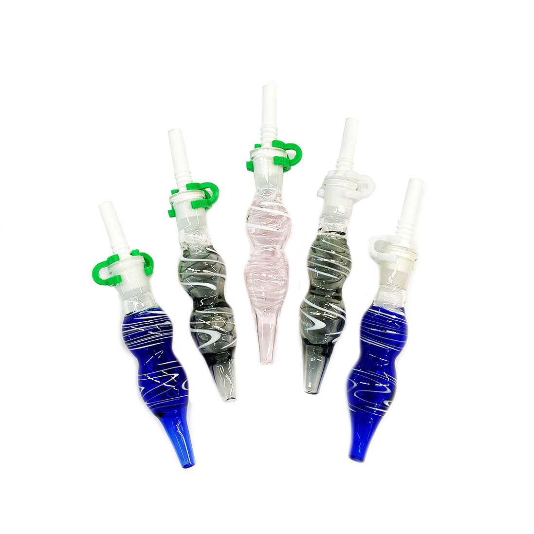 5" Glass Wig Wag Nectar Collector with 10mm Ceramic Nail