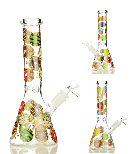 10" Donut Beaker with 14mm Male Bowl