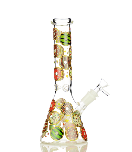10" Donut Beaker with 14mm Male Bowl