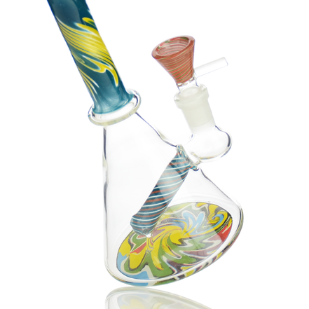 8" Reversal Art Beaker with 14mm Male Bowl