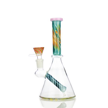 8" Reversal Art Beaker with 14mm Male Bowl