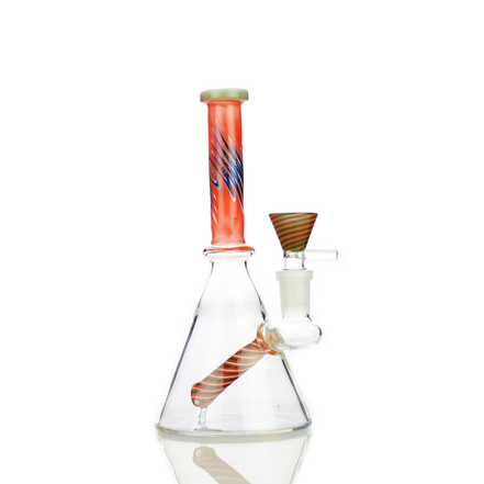 8" Reversal Art Beaker with 14mm Male Bowl
