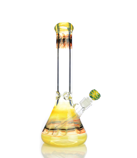 16" Beaker Fumed Fancy 9mm Glass Made In U.S.A