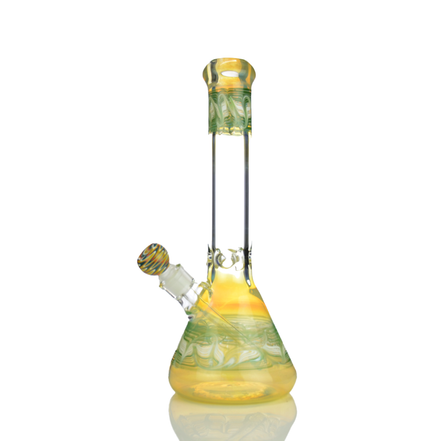 16" Beaker Fumed Fancy 9mm Glass Made In U.S.A