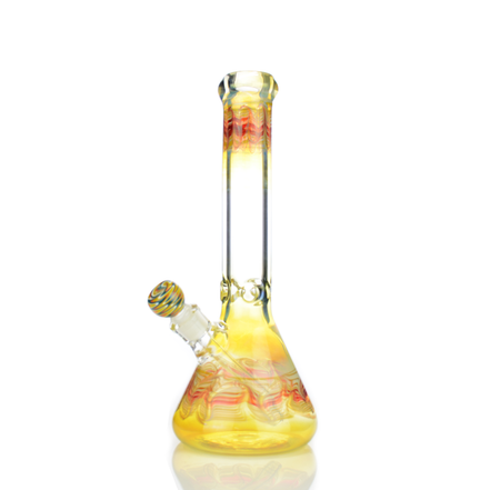 16" Beaker Fumed Fancy 9mm Glass Made In U.S.A