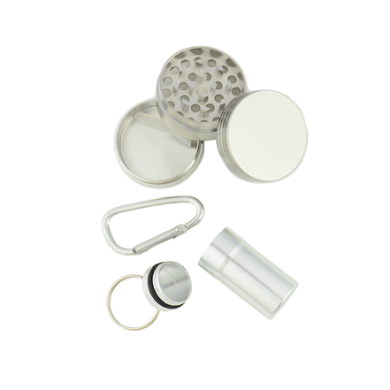 4" Hand Pipe Kit with 42mm Grinder and Stash Jar