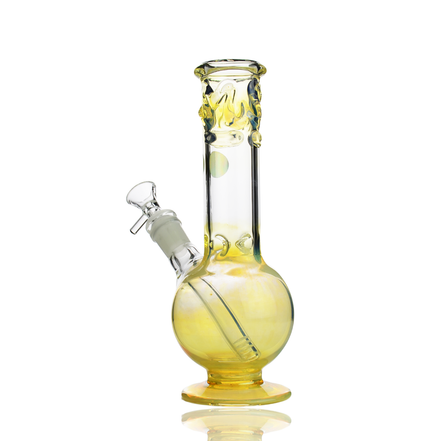 8" Sphere Base Rim Fume Glass Water Pipe Made In U.S.A