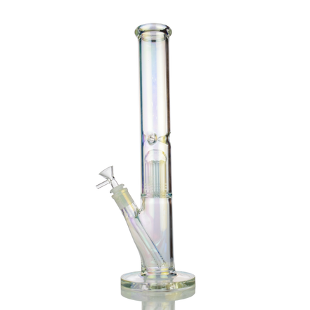 16" Straight Shooter Electro Plated Glass with Percolator with 14mm Male Bowl