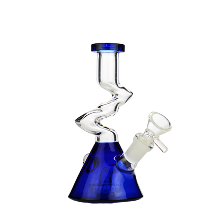6" Zong Color Glass Base Water Pipe with 14mm Male Bowl