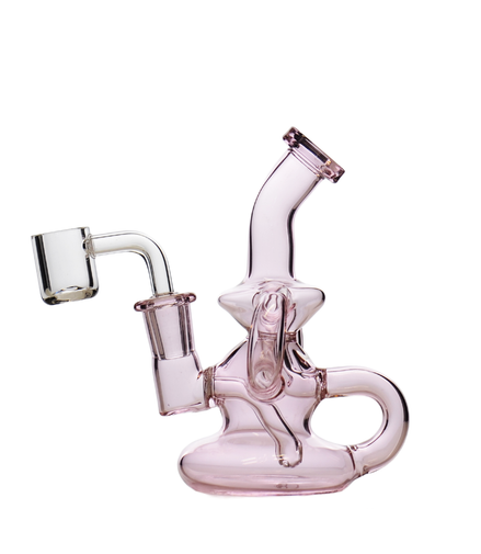 5" Pink Recycler Rig with 14mm Male Banger