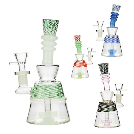 7" WigWag Water Pipe with 14mm Male Bowl