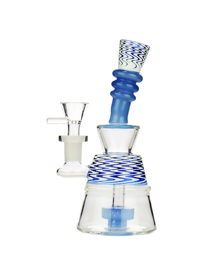 7" WigWag Water Pipe with 14mm Male Bowl