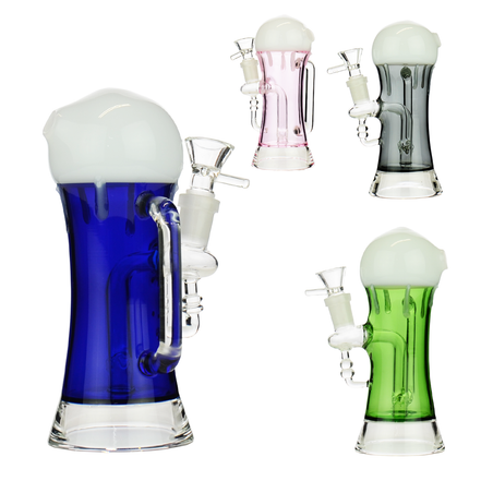 6.5" Beer Mug Water Pipe Bong with 14mm Male Bowl