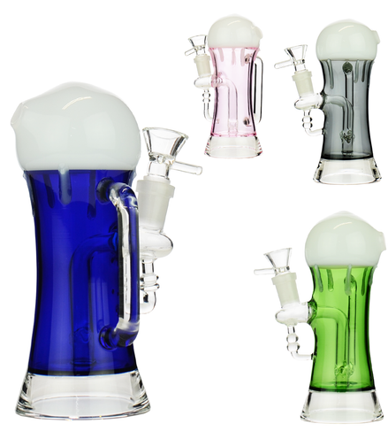 6.5" Beer Mug Water Pipe Bong with 14mm Male Bowl