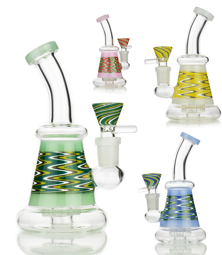 6" Wigwag Designs Water Pipe with 14mm Male Bowl