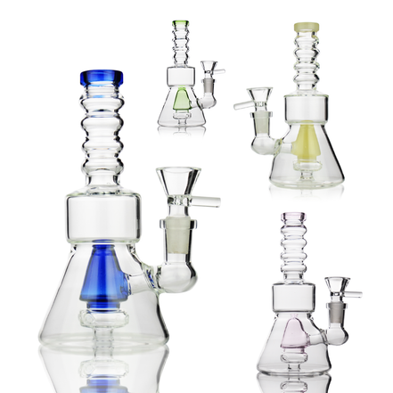 6" Water Pipe with Cone Shower and 14mm Male Bowl