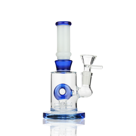 6" Water Pipe with Donut Shower and 14mm Male Bowl