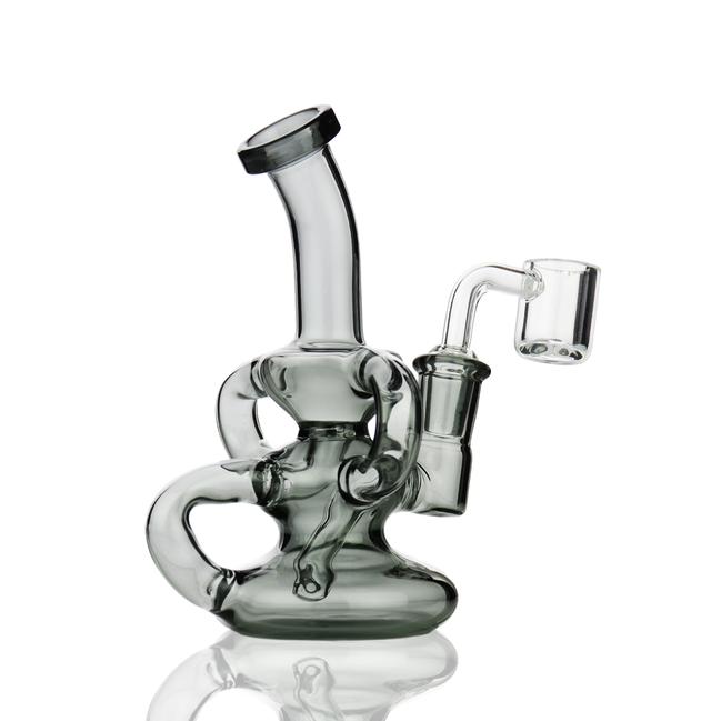 5" Pink Recycler Rig with 14mm Male Banger