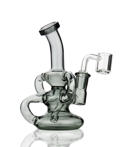 5" Pink Recycler Rig with 14mm Male Banger