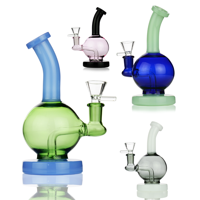 7" Sphere Base Water Pipe with 14mm Male Bowl