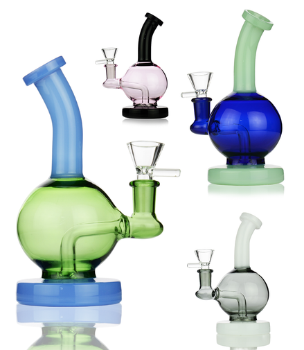 7" Sphere Base Water Pipe with 14mm Male Bowl