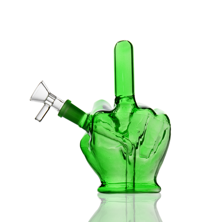 7" Middle Finger Water Pipe 14mm Male Bowl