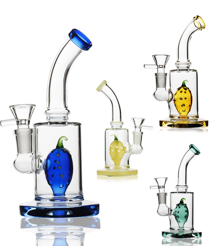 6" Water Pipe with Strawberry Shower and 14mm Male Bowl