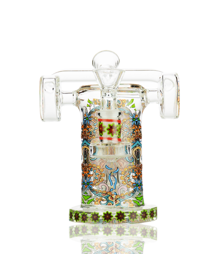 6.5" Recycler Day of The Dead Beaker with 14mm Male Bowls