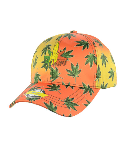 Drippy Rasta Leaf Design Baseball Snapback Hat