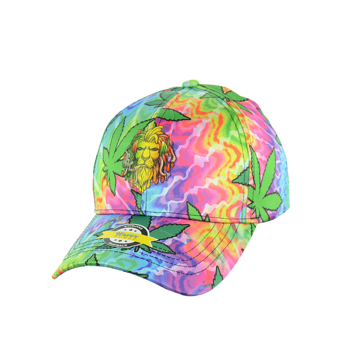 Lion Smoking Design Baseball Snapback Hat