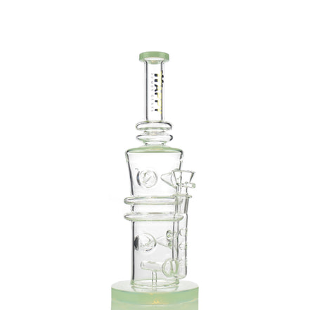 12" Happy Fumes Glass Water Pipe with 14mm Male Bowl