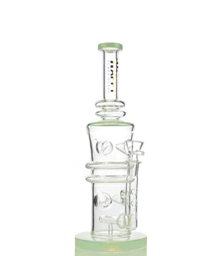 12" Happy Fumes Glass Water Pipe with 14mm Male Bowl